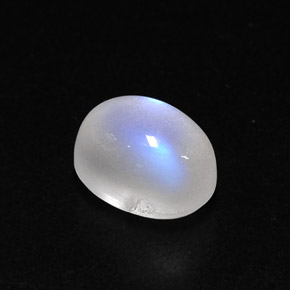 Pedra da lua arco-íris branco natural 1,78ct, transparente, transparente/translúcido