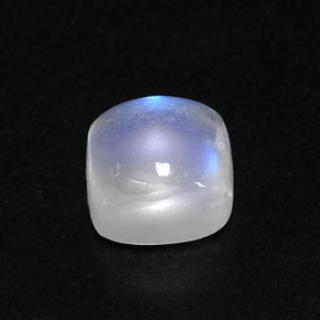 Pedra da lua arco-íris branco natural 1,23ct, transparente, transparente/translúcido
