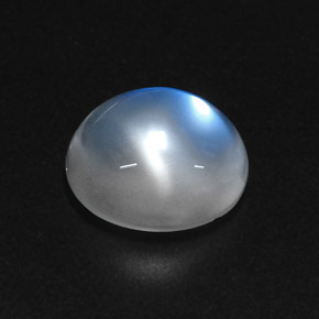 Pedra da lua arco-íris branco natural 5,39ct, transparente, transparente/translúcido