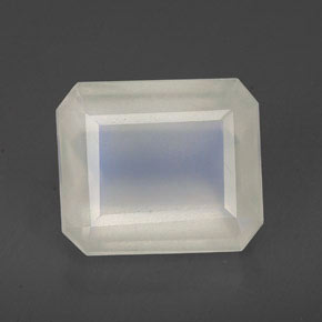 Pedra da lua arco-íris branco natural 6,76ct, transparente, transparente/translúcido