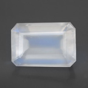 Pedra da lua arco-íris branco natural 8,24ct, transparente, transparente/translúcido