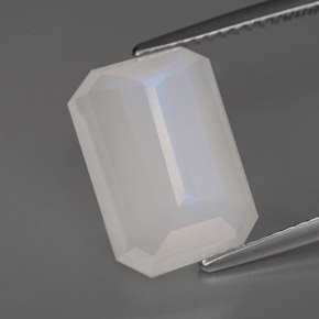 Pedra da lua arco-íris branco natural 6,93ct, transparente, transparente/translúcido