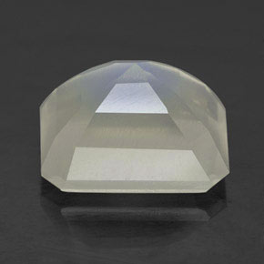 Pedra da lua arco-íris branco natural 5,10ct, transparente, transparente/translúcido