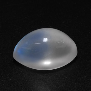 Pedra da lua arco-íris branco natural 6,27ct, transparente, transparente/translúcido