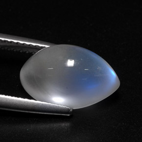 Pedra da lua arco-íris branco natural 6,27ct, transparente, transparente/translúcido