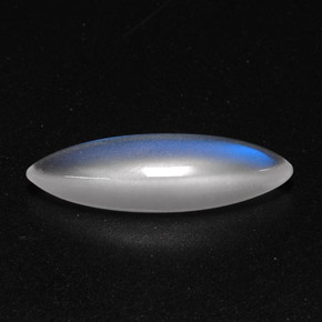 Pedra da lua arco-íris branco natural 2,14ct, transparente, transparente/translúcido
