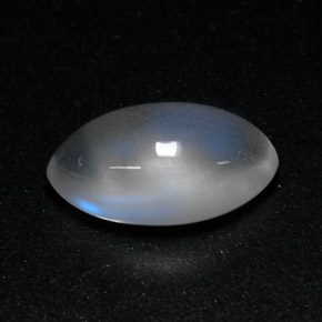Pedra da lua arco-íris branco natural 3,35ct, transparente, transparente/translúcido