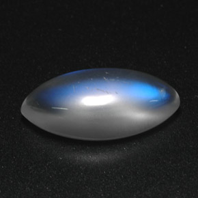 Pedra da lua arco-íris branco natural 3,91ct, transparente, transparente/translúcido