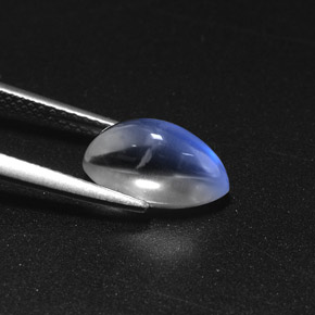 Pedra da lua arco-íris branco natural 2,65ct, marquise, transparente