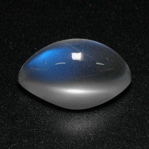 Pedra da lua arco-íris branco natural 2,77ct, transparente, transparente/translúcido