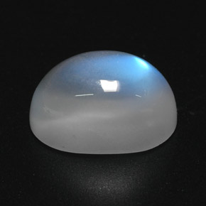 Pedra da lua arco-íris branco natural 5,25ct, transparente, transparente/translúcido
