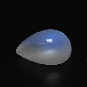 Pedra da lua arco-íris branco natural 2,99ct, transparente, transparente/translúcido