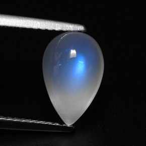 Pedra da lua arco-íris branco natural 2,99ct, transparente, transparente/translúcido