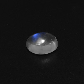 Pedra da Lua Arco-íris Branco azulado Natural 1.75ct, Corte Oval, Transparente