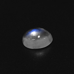 Pedra da Lua Arco-íris Branco azulado Natural 2.03ct, Corte Oval, Transparente