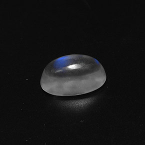 Pedra da Lua Arco-íris Branco azulado Natural 2.38ct, Corte Oval, Transparente