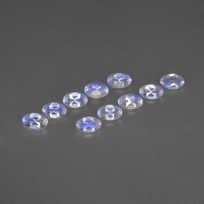 Pedras preciosas de pedra da lua arco-íris branco natural de  ct, corte oval, VVS-VS