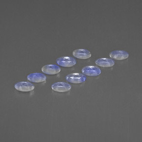 Pedras preciosas de pedra da lua arco-íris branco natural de  ct, corte oval, VVS-VS