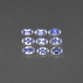 Pedras preciosas de Pedra da Lua Arco-íris Branco azulado natural de  ct, Corte Oval, VVS-VS