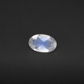 Pedra da lua arco-íris branco natural 0,27ct, transparente, transparente/translúcido