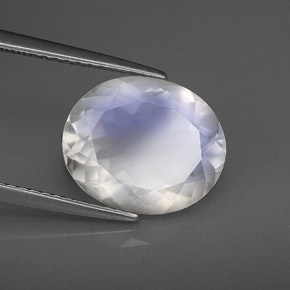 Pedra da Lua Arco-íris Branco azul Natural 4.02ct, Corte Oval, VS
