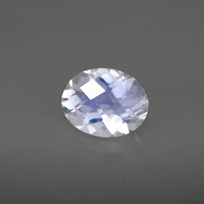 Pedra da lua arco-íris azul natural 1,55ct, corte oval, VS