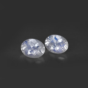 Pedras preciosas de pedra da lua arco-íris branco natural de  ct, corte oval, VS