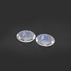 Pedras preciosas de pedra da lua arco-íris branco natural de  ct, corte oval, VS