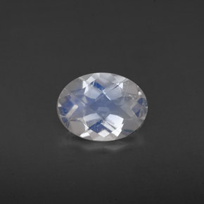 Pedra da lua arco-íris branco natural 1,08ct, corte oval, VS