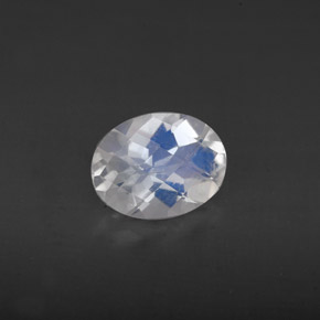 Pedra da lua arco-íris branco natural 1,04ct, corte oval, VS