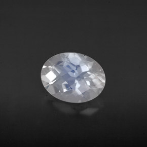 Pedra da Lua Arco-íris Branco azulado Natural 1.13ct, Corte Oval, VS