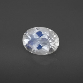 Pedra da Lua Arco-íris Branco azulado Natural 1.36ct, Corte Oval, VS