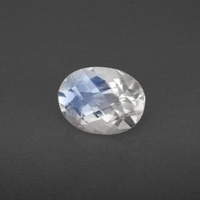 Pedra da lua arco-íris branco natural 1,42ct, corte oval, VS