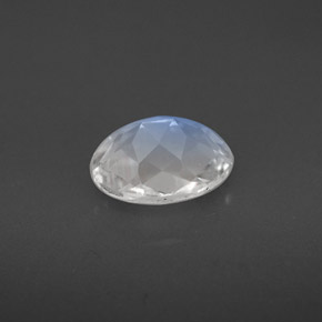 Pedra da lua arco-íris branco natural 1,31ct, corte oval, VS