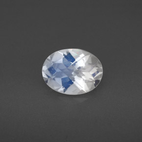 Pedra da lua arco-íris branco natural 1,05ct, corte oval, VS