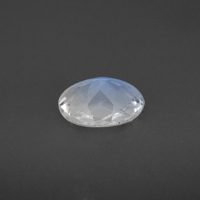 Pedra da lua arco-íris branco natural 1,05ct, corte oval, VS