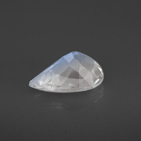 Pedra da lua arco-íris branco natural 1,40ct, formato de pêra, VS