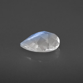 Pedra da lua arco-íris branco natural 1,17ct, formato de pêra, VS