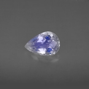 Pedra da lua arco-íris branco natural 1,17ct, formato de pêra, VS