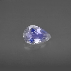 Pedra da lua arco-íris branco natural 1,17ct, formato de pêra, VS