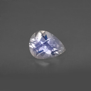 Pedra da lua arco-íris branco natural 1,26ct, formato de pêra, VS