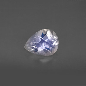 Pedra da lua arco-íris branco natural 1,26ct, formato de pêra, VS