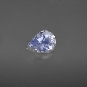 Pedra da lua arco-íris branco natural 0,86ct, formato de pêra, VS