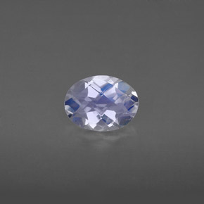 Pedra da lua arco-íris branco natural 1,05ct, corte oval, VS
