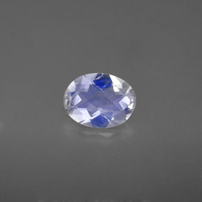 Pedra da lua arco-íris branco natural 0,94ct, corte oval, VS
