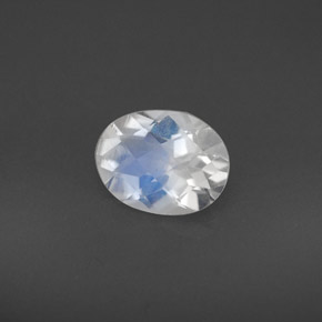 Pedra da Lua Arco-íris Branco azulado Natural 1.05ct, Corte Oval, VS