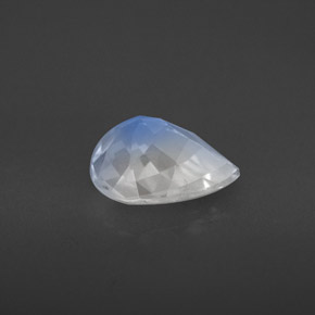 Pedra da lua arco-íris branco natural 1,28ct, formato de pêra, VS
