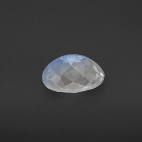 Pedra da lua arco-íris branco natural 1,34ct, corte oval, VS