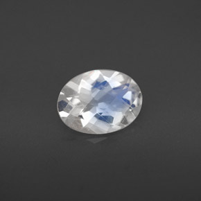 Pedra da lua arco-íris branco natural 0,94ct, corte oval, VS