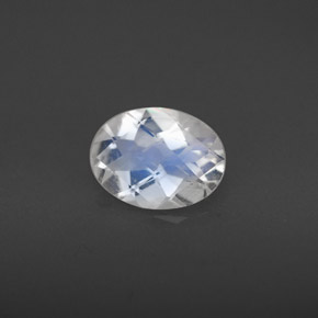 Pedra da lua arco-íris branco natural 0,94ct, corte oval, VS